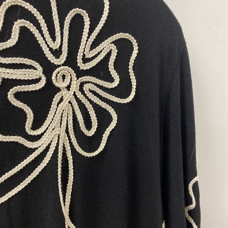 WOMEN'S CARDIGAN black cream mix 2X