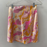 PIECES WOMEN'S SKIRT pink orange mix M