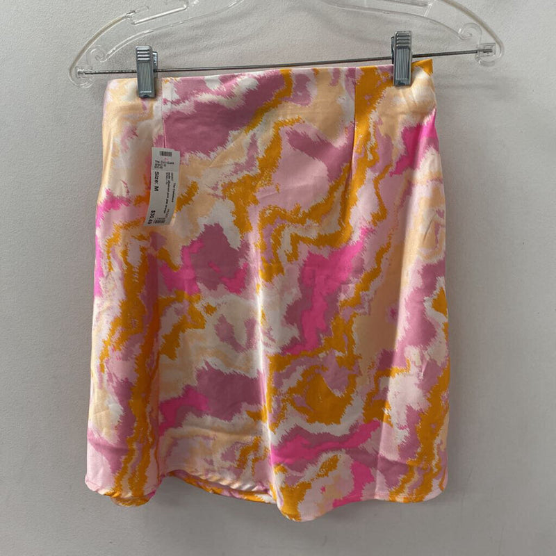 PIECES WOMEN'S SKIRT pink orange mix M