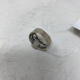 925 WOMEN'S RING silver blue 8