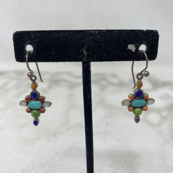 925 WOMEN'S EARRINGS green blue multi