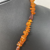 WOMEN'S NECKLACE brown amber