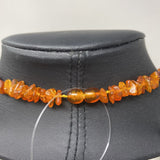 WOMEN'S NECKLACE brown amber