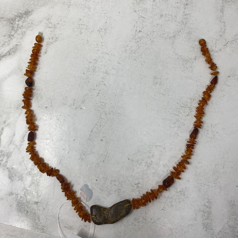 WOMEN'S NECKLACE brown amber