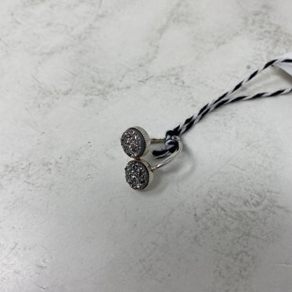925 WOMEN'S RING silver grey 7