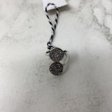 925 WOMEN'S RING silver grey 7