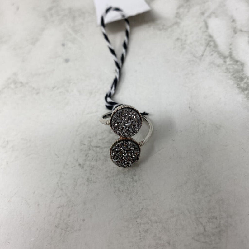 925 WOMEN'S RING silver grey 7
