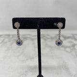 925 WOMEN'S EARRINGS clear blue