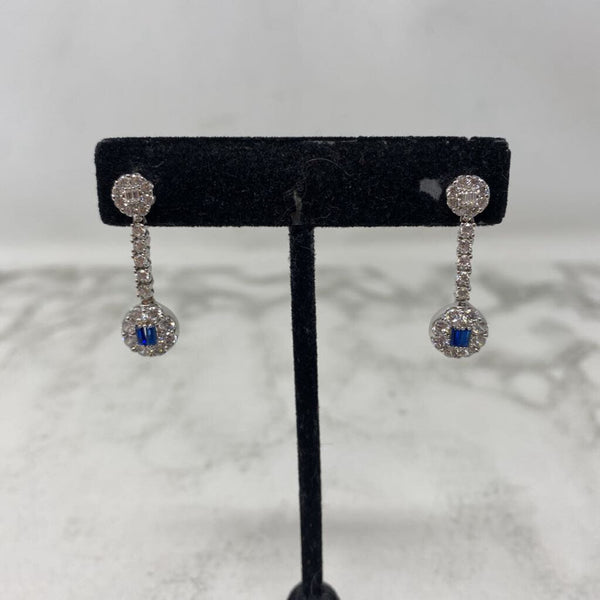 925 WOMEN'S EARRINGS clear blue