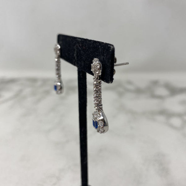 925 WOMEN'S EARRINGS clear blue