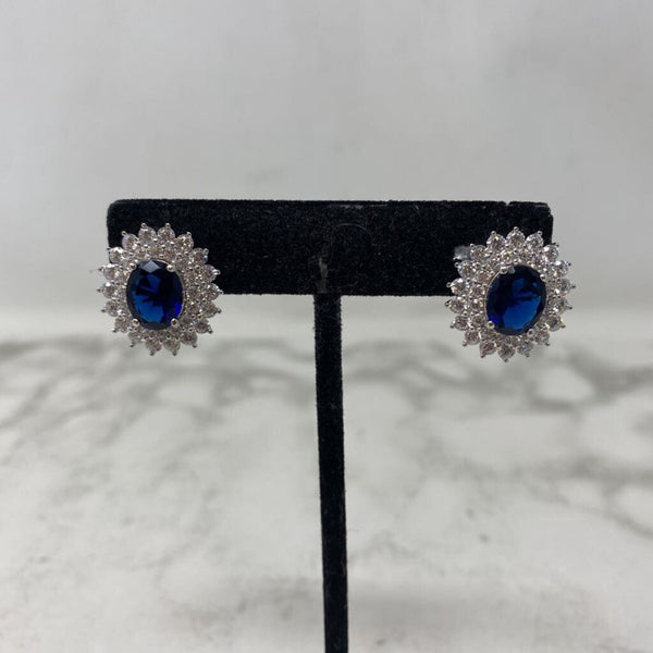 925 WOMEN'S EARRINGS clear blue