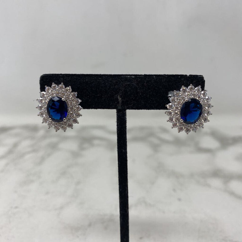 925 WOMEN'S EARRINGS clear blue