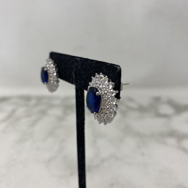 925 WOMEN'S EARRINGS clear blue