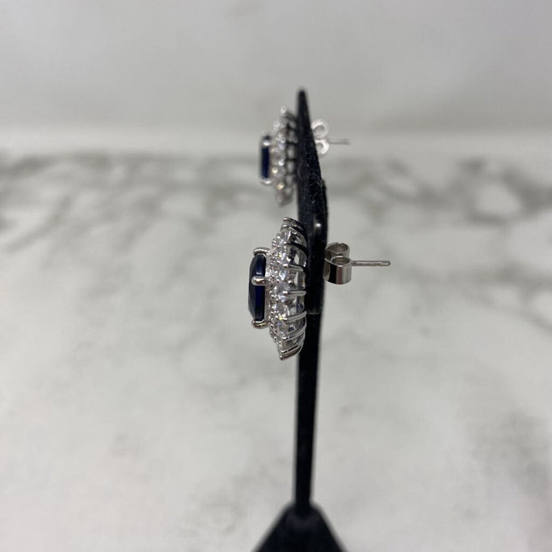 925 WOMEN'S EARRINGS clear blue