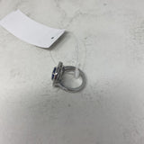 925 WOMEN'S RING clear blue 7