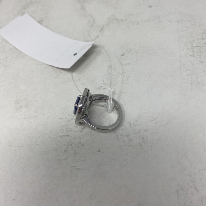 925 WOMEN'S RING clear blue 7