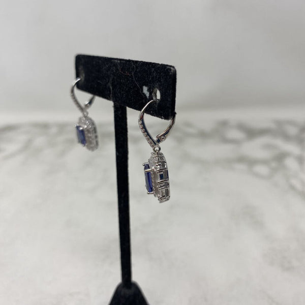 925 WOMEN'S EARRINGS silver blue