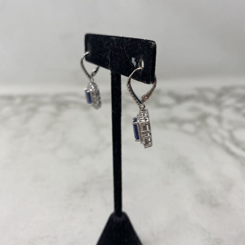 925 WOMEN'S EARRINGS silver blue