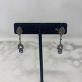 925 WOMEN'S EARRINGS purple silver
