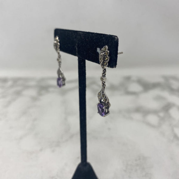 925 WOMEN'S EARRINGS purple silver