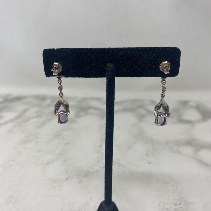 925 WOMEN'S EARRINGS purple silver