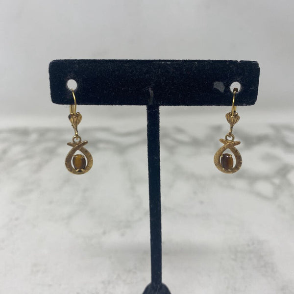 WOMEN'S EARRINGS gold brown