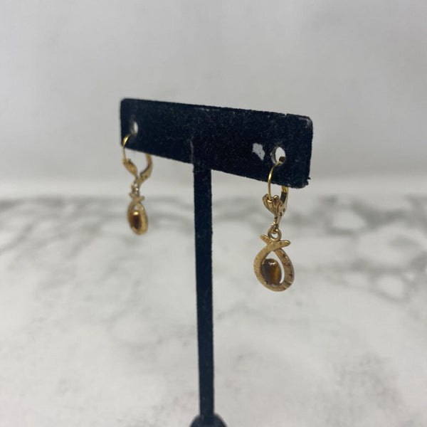 WOMEN'S EARRINGS gold brown