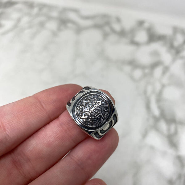 925 WOMEN'S RING silver charcoal 9