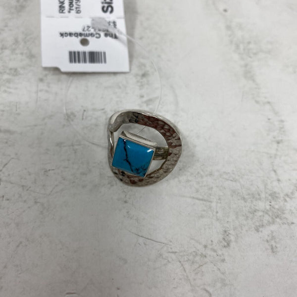925 WOMEN'S RING silver turquoise 8