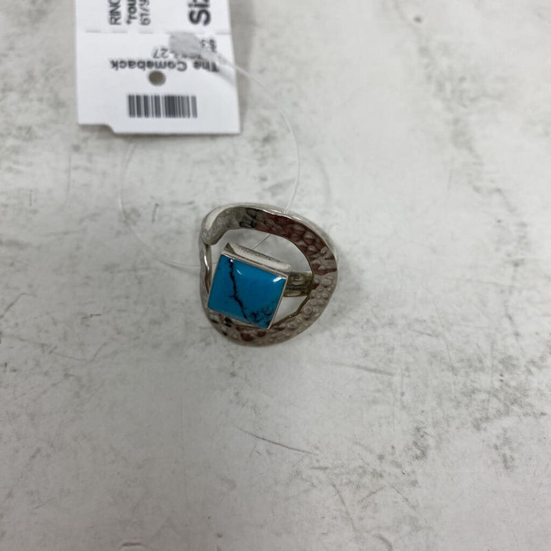 925 WOMEN'S RING silver turquoise 8