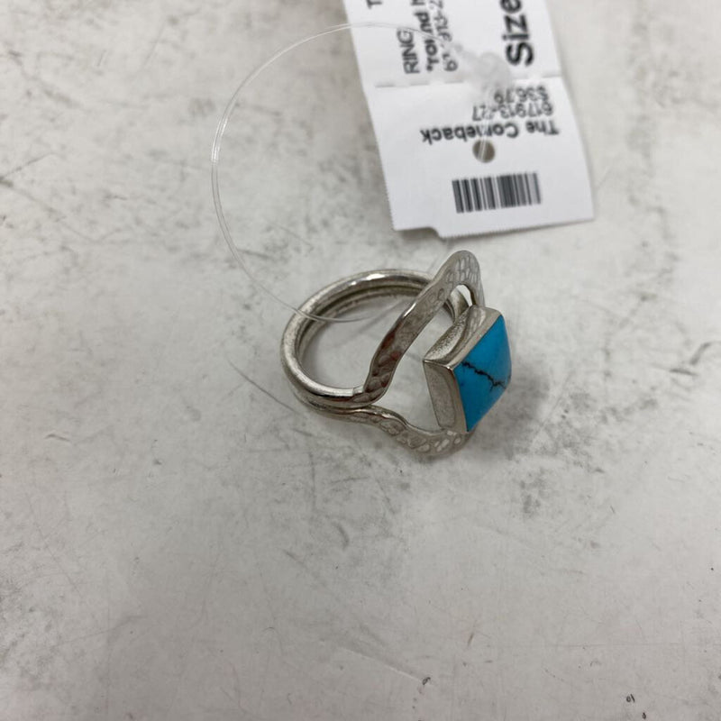 925 WOMEN'S RING silver turquoise 8