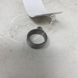 WOMEN'S RING silver clear 8.5