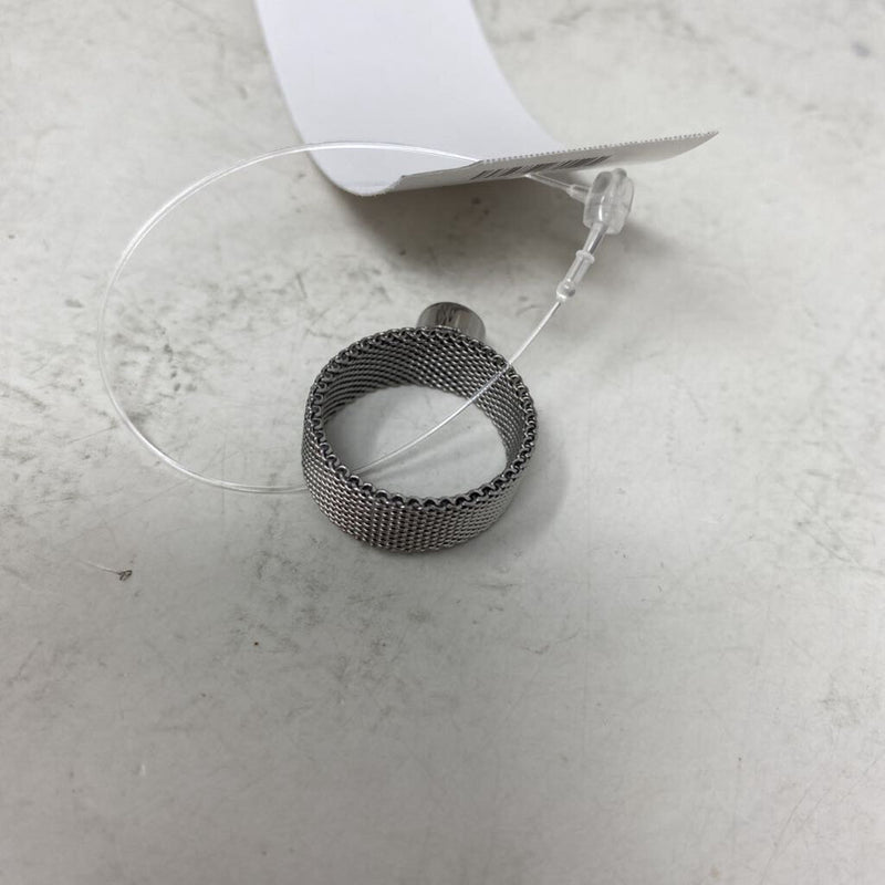 WOMEN'S RING silver clear 8.5