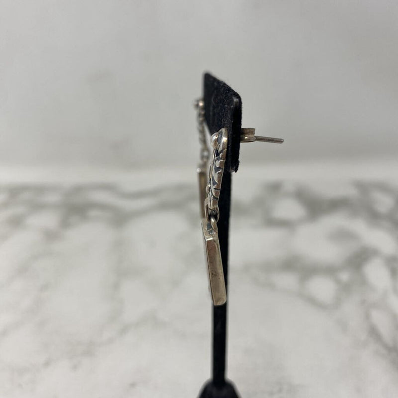 WOMEN'S EARRINGS silver amber
