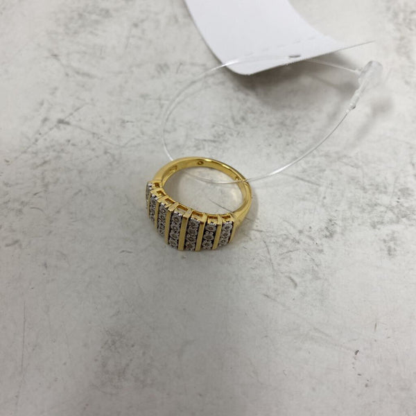 925 WOMEN'S RING gold clear 7