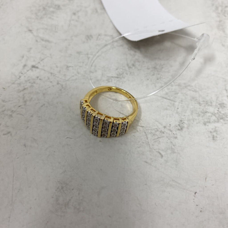 925 WOMEN'S RING gold clear 7