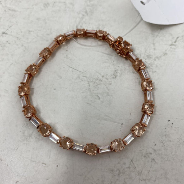925 WOMEN'S BRACELET pink clear rose gold
