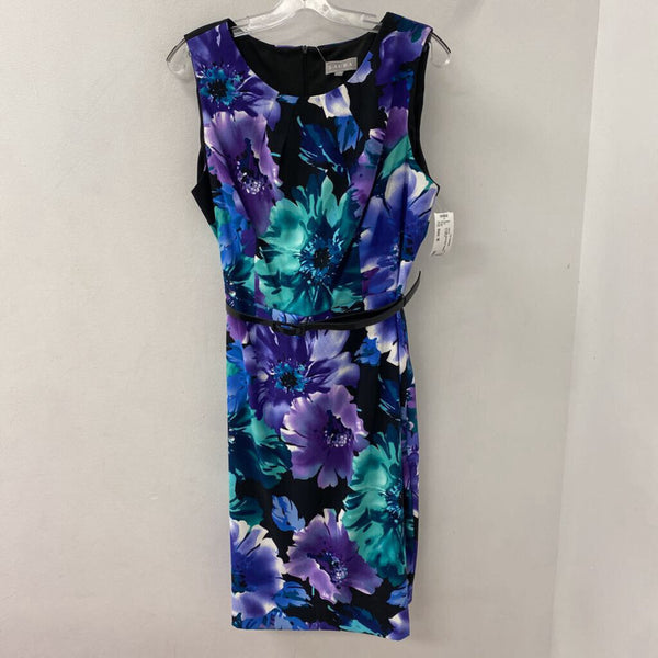 LAURA WOMEN'S DRESS black turquoise purple 16