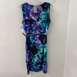LAURA WOMEN'S DRESS black turquoise purple 16