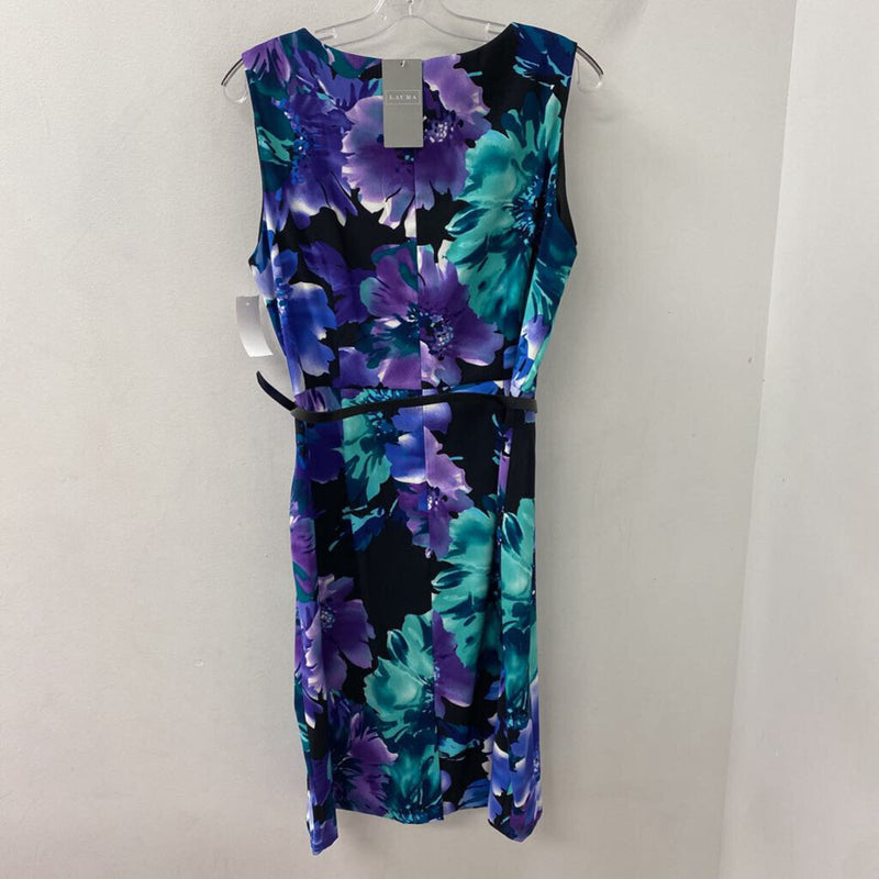 LAURA WOMEN'S DRESS black turquoise purple 16