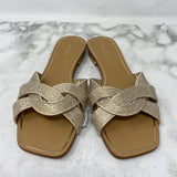 ALDO WOMEN'S SANDALS beige silver 8