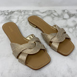 ALDO WOMEN'S SANDALS beige silver 8