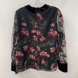 IVANKA TRUMP WOMEN'S BLOUSE/SHIRT black floral M