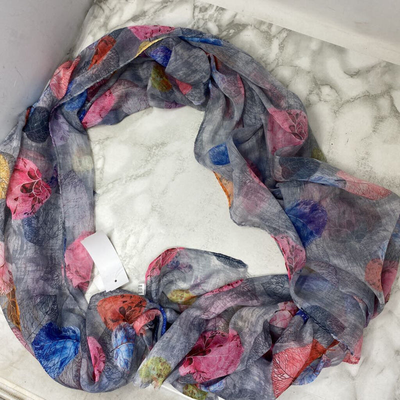 WOMEN'S SCARF/SHAWL grey pink multi
