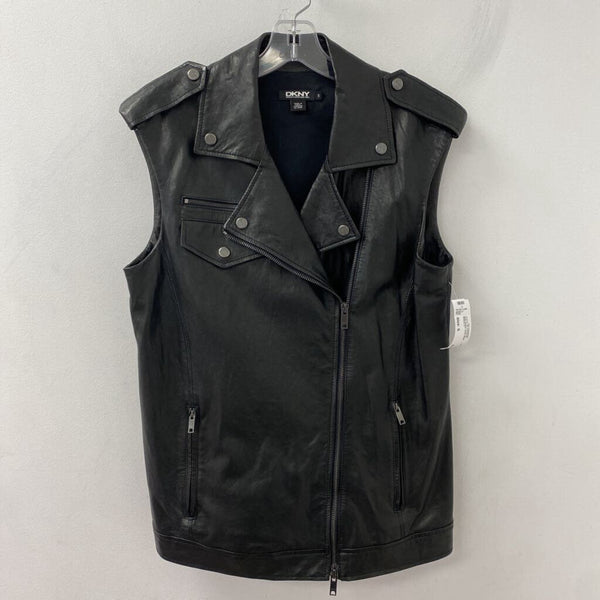 DKNY WOMEN'S VESTS OUTERWEAR black S