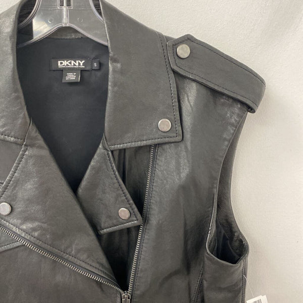 DKNY WOMEN'S VESTS OUTERWEAR black S