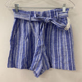 H&M WOMEN'S SHORTS blue white mix 4