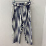 ZARA WOMEN'S PANTS blue white mix S