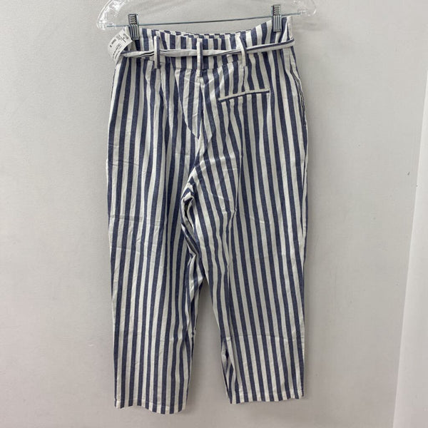ZARA WOMEN'S PANTS blue white mix S