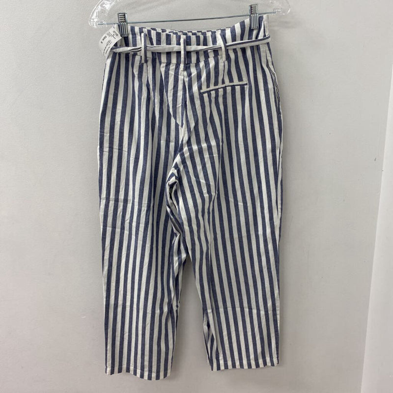 ZARA WOMEN'S PANTS blue white mix S